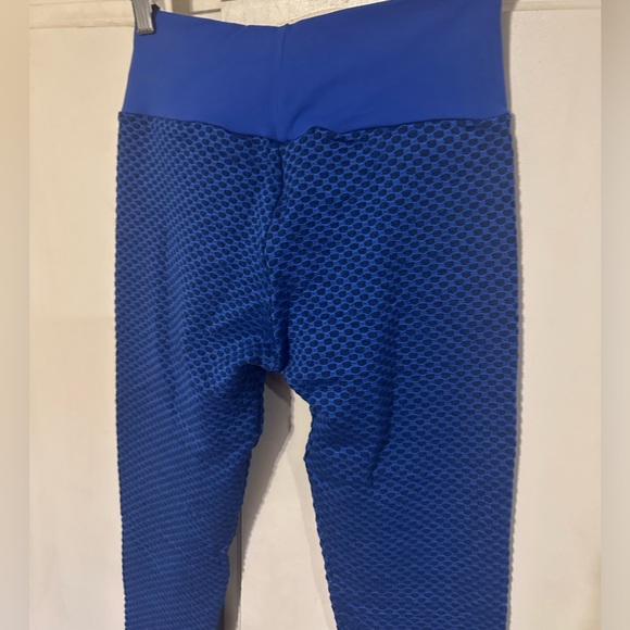 CLS Sportswear Cross Waist NC Geo Textured Palace Blue Leggings NWT - Picture 11 of 13